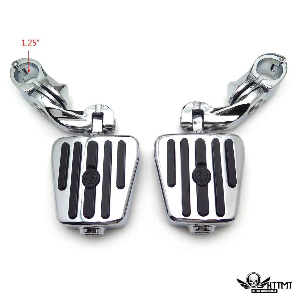 2.5" Foot Peg Kit for Harley Wide Glide, Street Glide (Chrome)