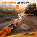 30ft Off-Road Recovery Rope 14 Ton w/ Shackles for SUV Truck 4WD
