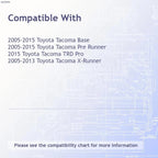 Tail Light Assembly Chrome Smoke Lens Replacement for 2005-2015 Toyota Tacoma