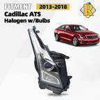 Right Side Halogen Headlight for Cadillac ATS (2013–2018) Chrome Housing