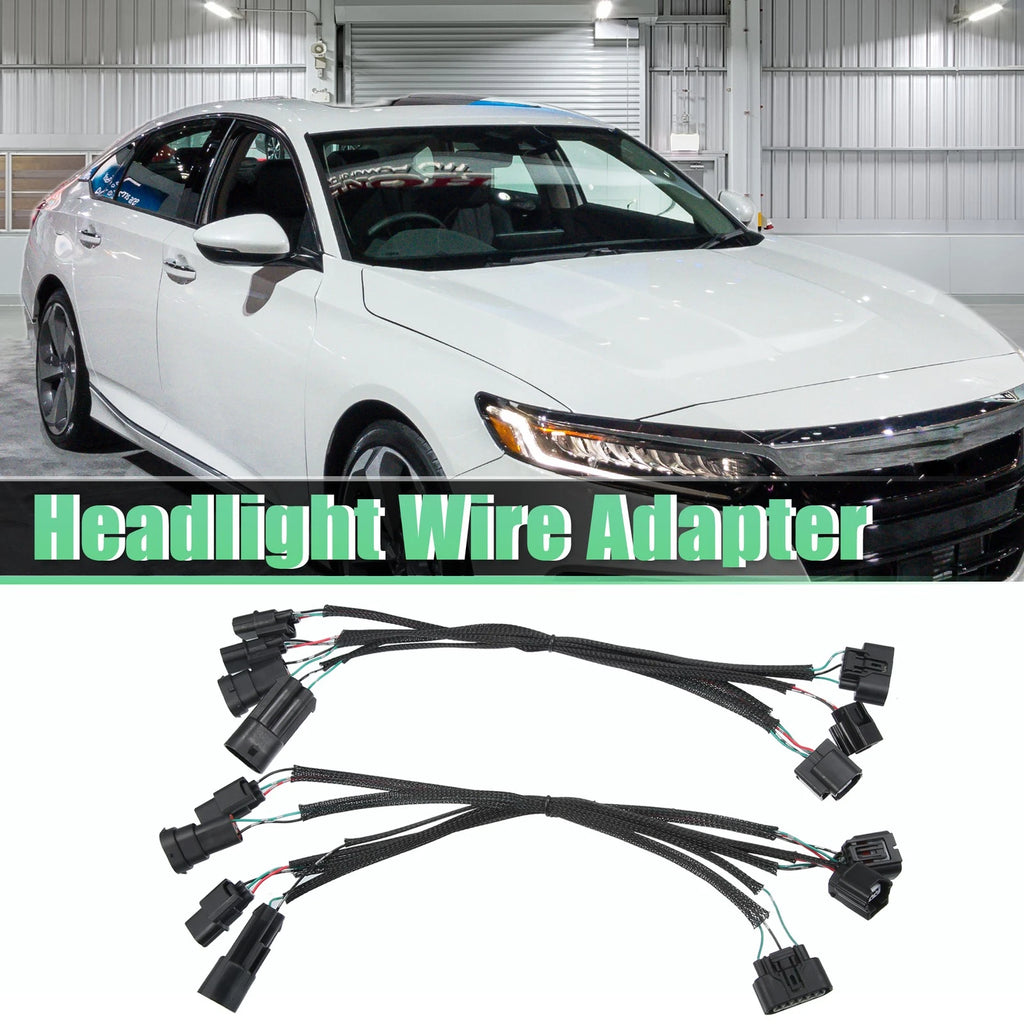 2pcs Headlight Adapter Wire for Honda Accord (2016–2017) Halogen to LED