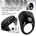 Headlight Fairing Light Cover for Harley Sportster Dyna XL 883 1200 (1973–up) Black