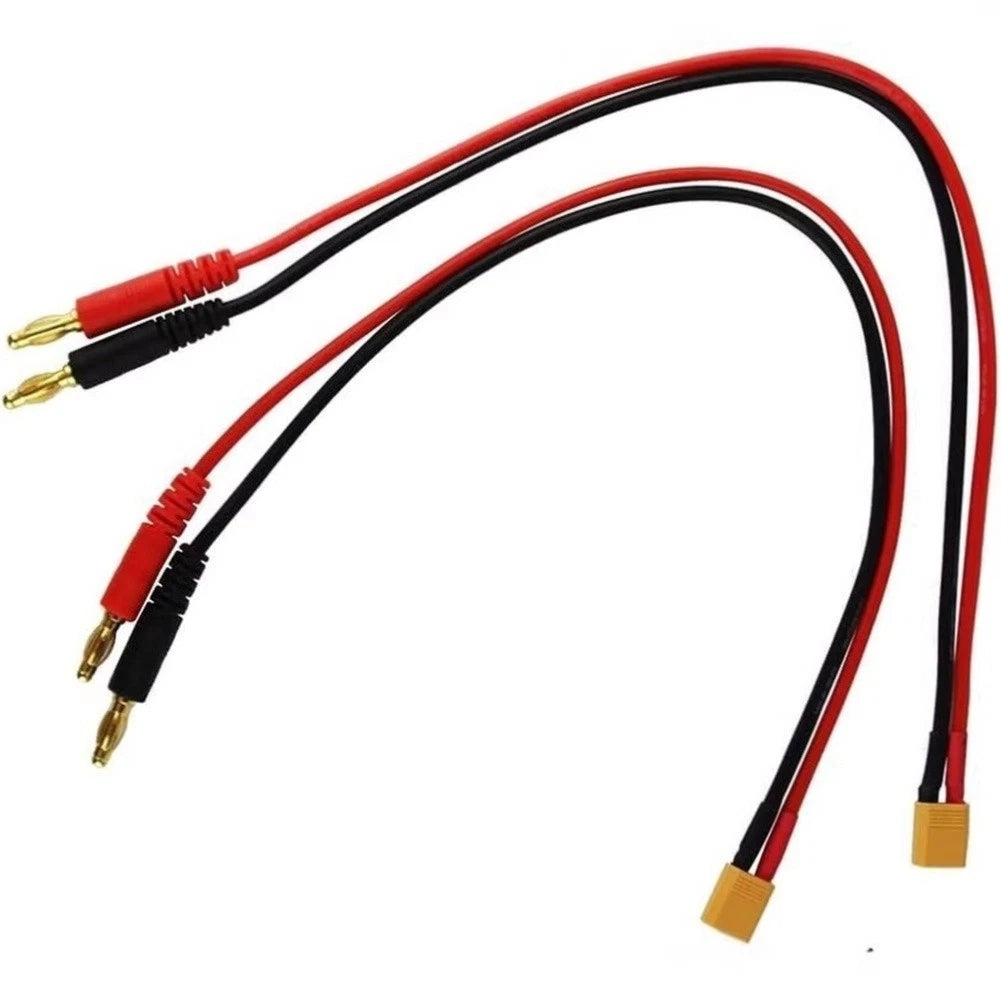 Silicone RC Battery Charging Cable 30cm 16AWG XT30 to 4.0mm Banana