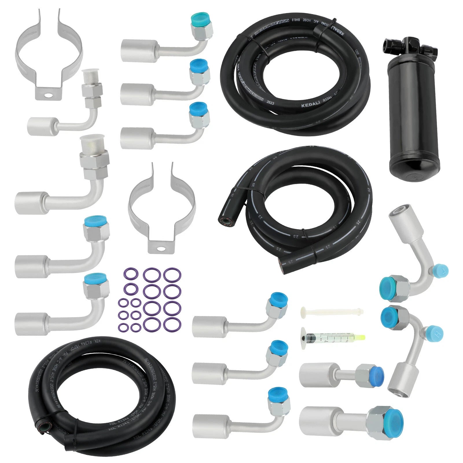 AC Hose Kit with R-Ring, Fittings & Drier for Universal Vehicles (134a)