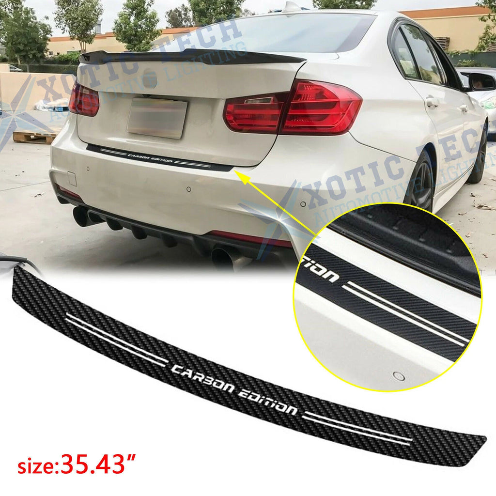 4D Carbon Fiber Car Trunk Guard Plate Film for Model (2010–2020)