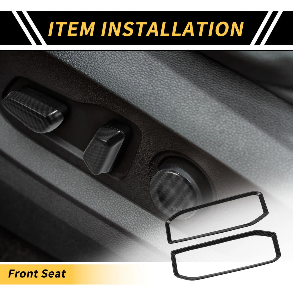 Set of 1 Carbon Fiber Seat Adjustment Button Panel for Toyota Tundra (2022–2024)