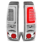 Smoked Crystal Headlight & Chrome 3D LED Tail Light Kit for Silverado (1999–2002)