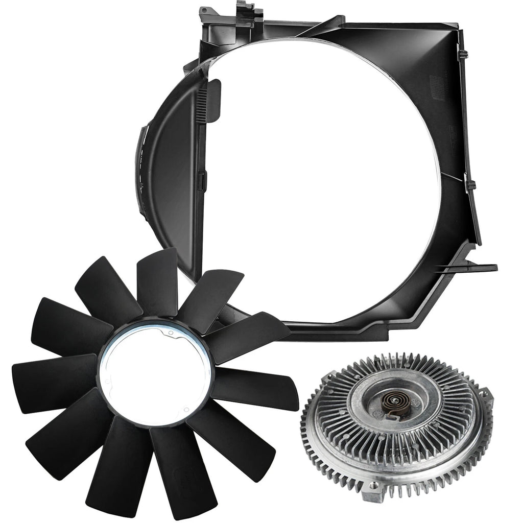 3 Cooling Fan Shroud, Blade & Clutch Kit for BMW E46 (1998–2006)