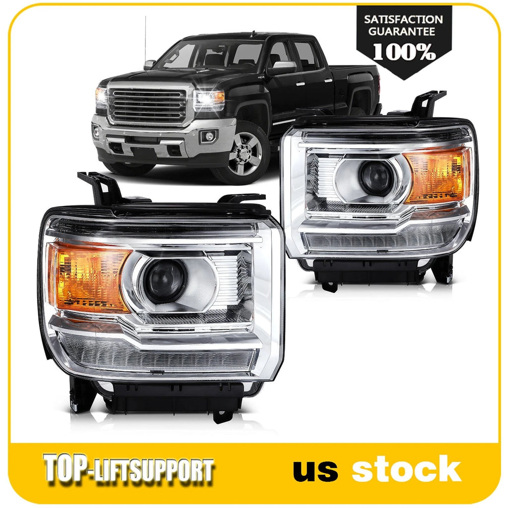 Set of 2 LED DRL Headlights for GMC Sierra 1500 (2014–2019)