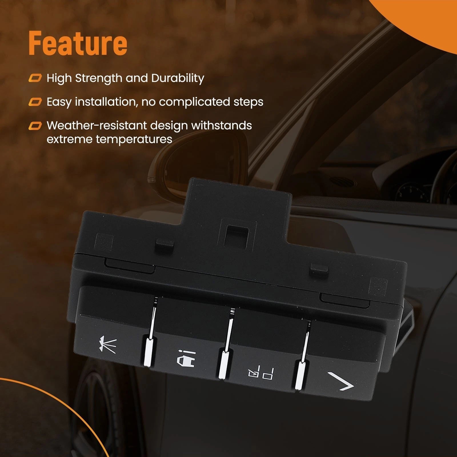 Center Switch for Chevy GMC Truck SUV (2007–2014) 15947841 Black ABS