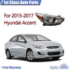 Headlight for Hyundai Accent (2015-2017) Right Passenger with Bulb