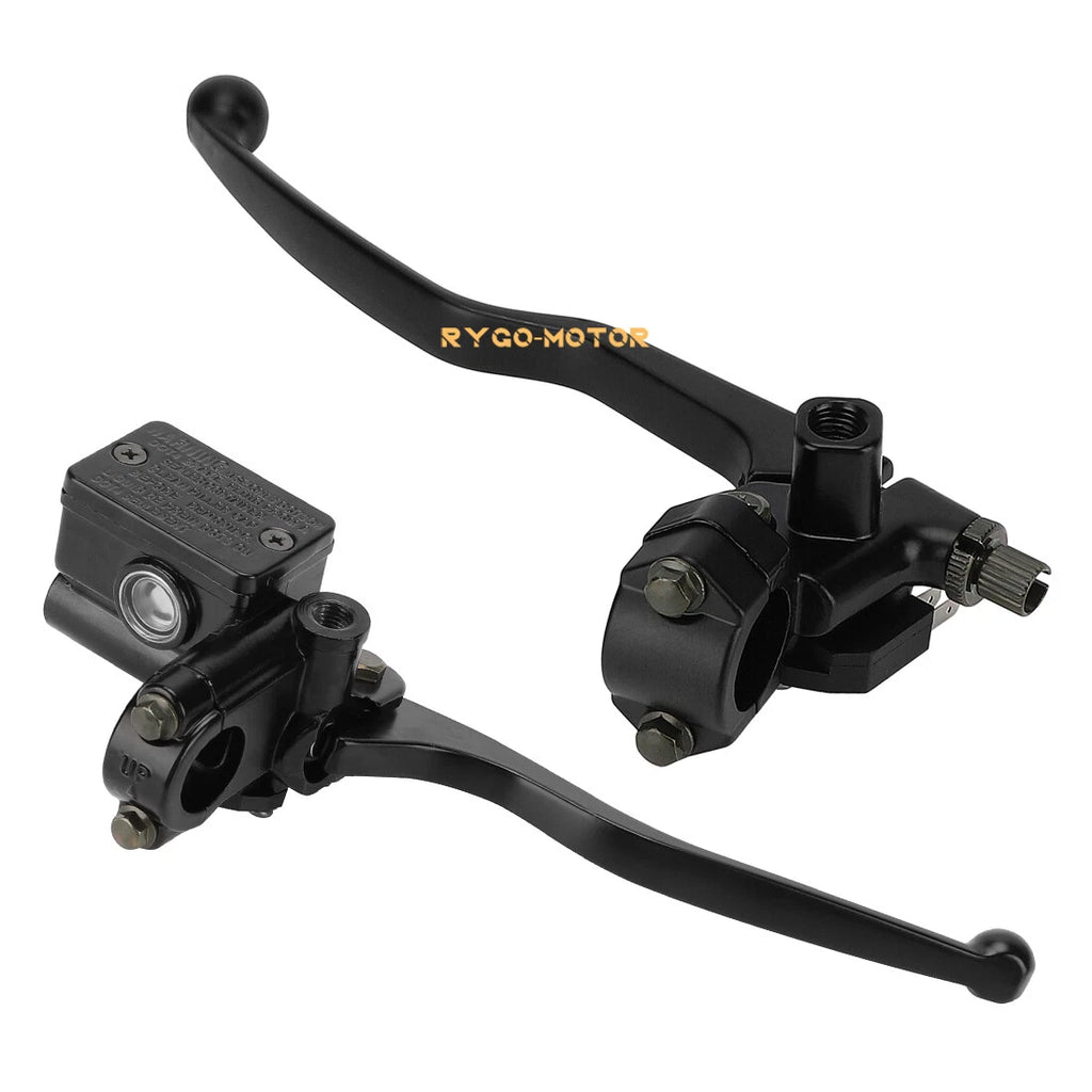 Set of 2 22mm Motorcycle 7/8" Brake Clutch Lever Master Cylinders