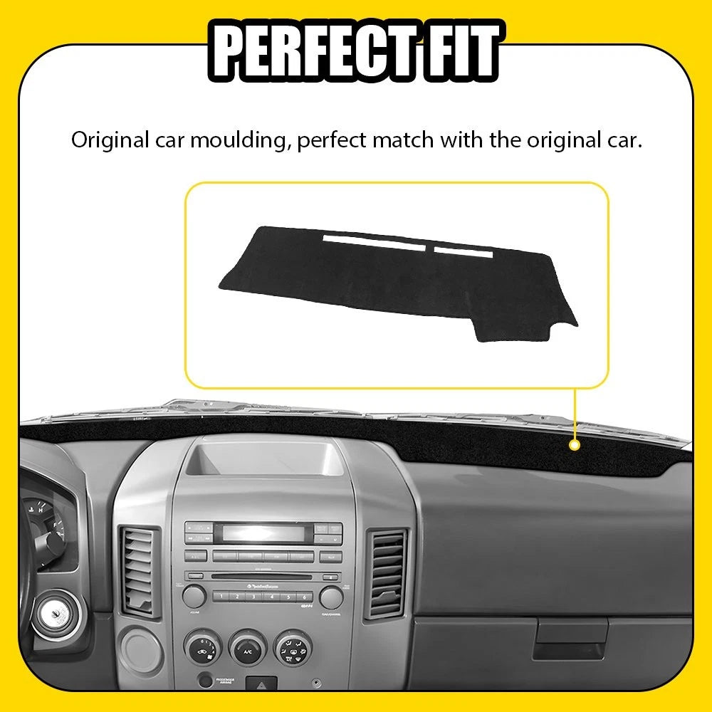 Dashboard Mat Pad for Nissan Titan (2004–2012) Black