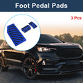 3 Pcs Automatic Foot Accelerator Pedal Covers for Ford Edge (2023) Blue