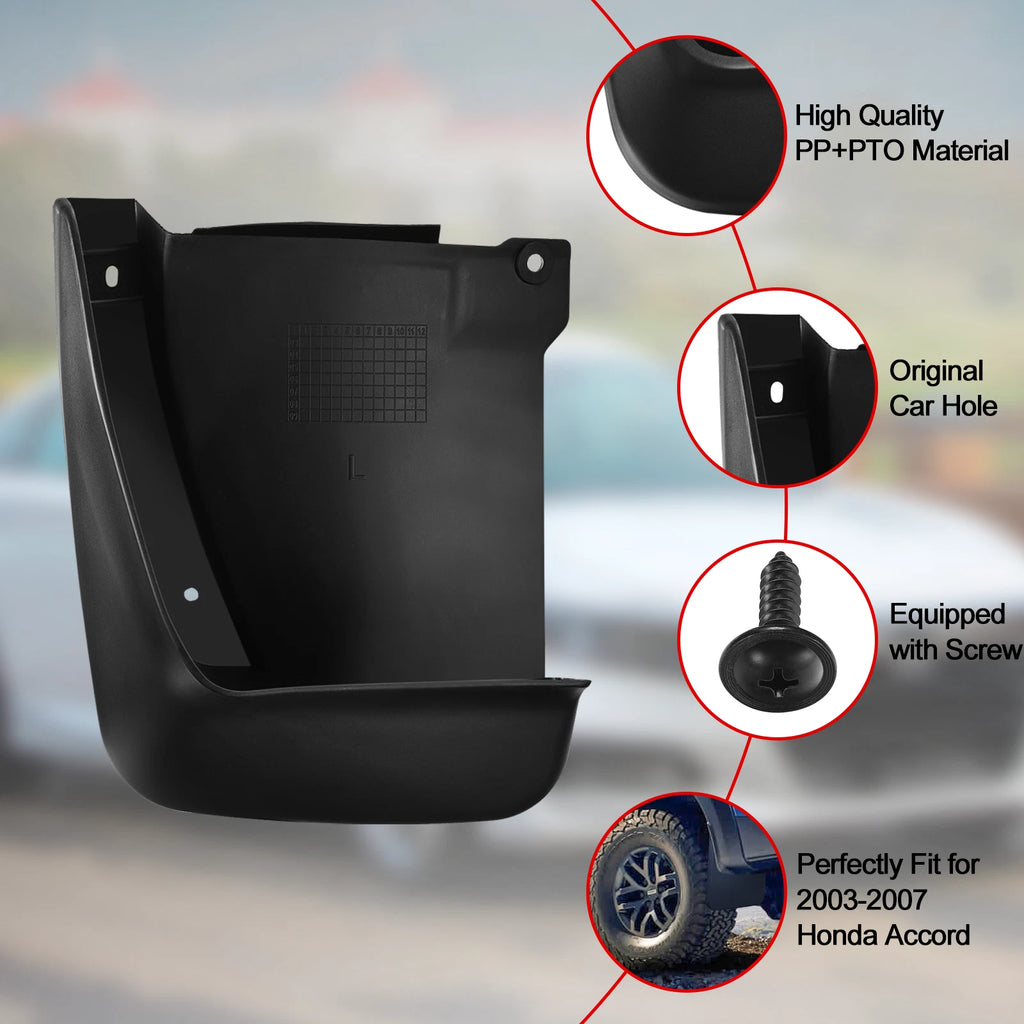 Set of 4 Mud Flaps Splash Guards for Honda Accord (2003–2005)