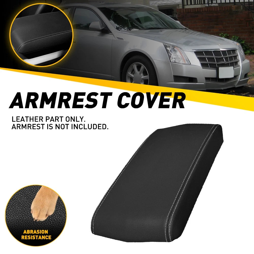 Leather Center Console Lid Armrest Cover for Cadillac CTS (2008–2014) PY