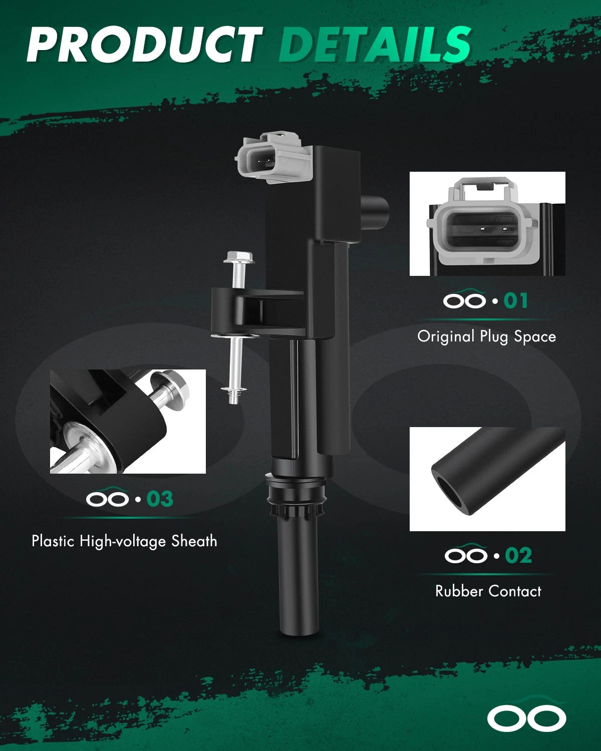 Ignition Coil for Dodge Ram 1500, Durango, Dakota, Jeep Commander, Liberty (2002–2009)