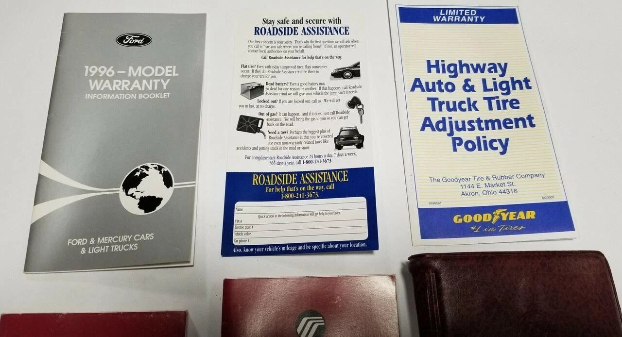 Owners Manual Collection with Case for Mercury Tracer (1996)