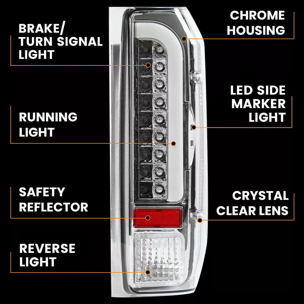 Set of 2 LED Tail Lights for Ford F150 F250 F350 Bronco (1990–1997)