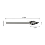 2 Shank Burr Drill Bits for Metal Wood Plastic Stone Grinding