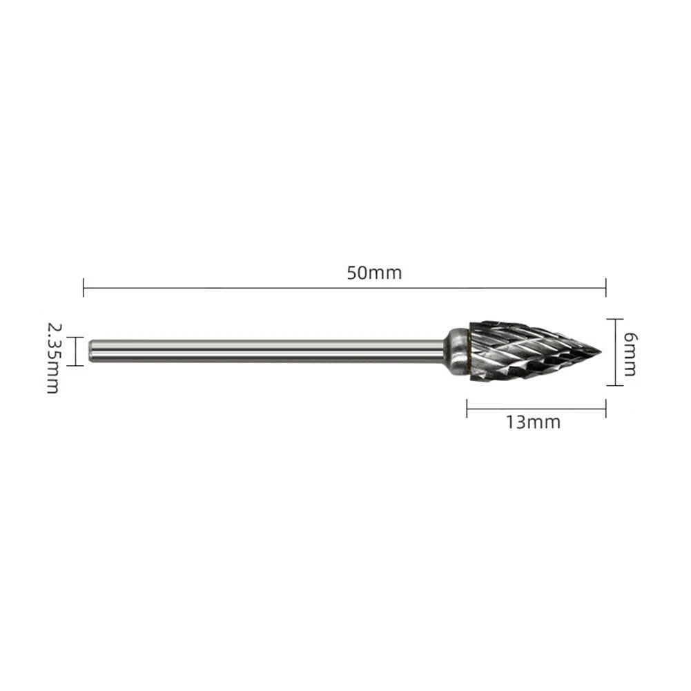 2 Shank Burr Drill Bits for Metal Wood Plastic Stone Grinding