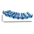Set of 8 Blue Racing Car Steering Wheel Bolts