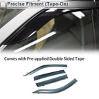 Set of 4 Window Deflectors for Subaru Forester (2019–2024) - Black