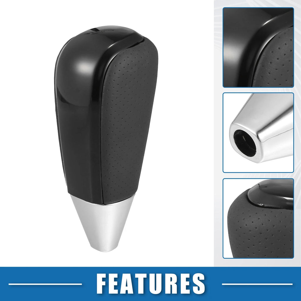 Automatic Gear Shift Knob for Toyota (Black Faux Leather, Perforated)