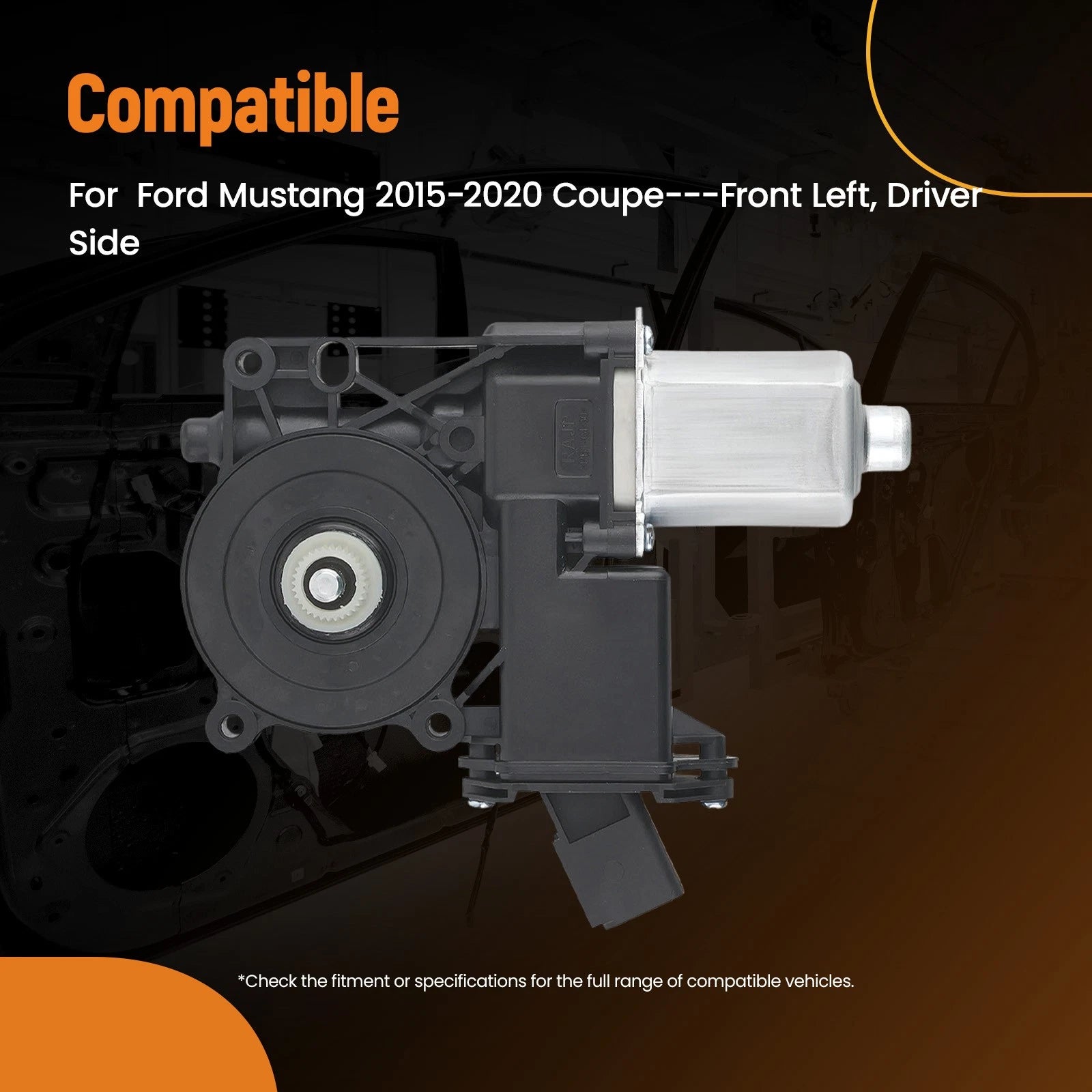 Front Left Window Lift Motor for Ford Mustang Coupe (2015–2020)