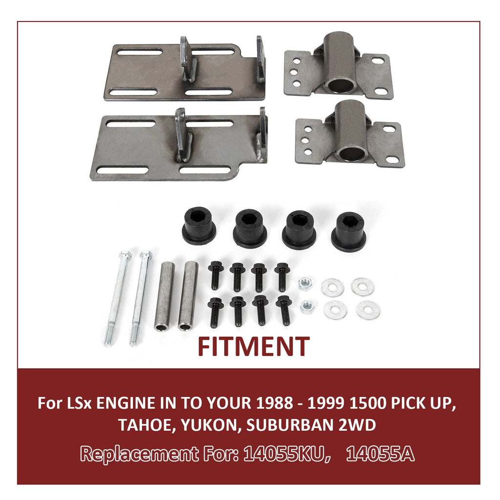 LS Engine Mount Adapter Kit for C1500 Truck 2WD (1988–1999)