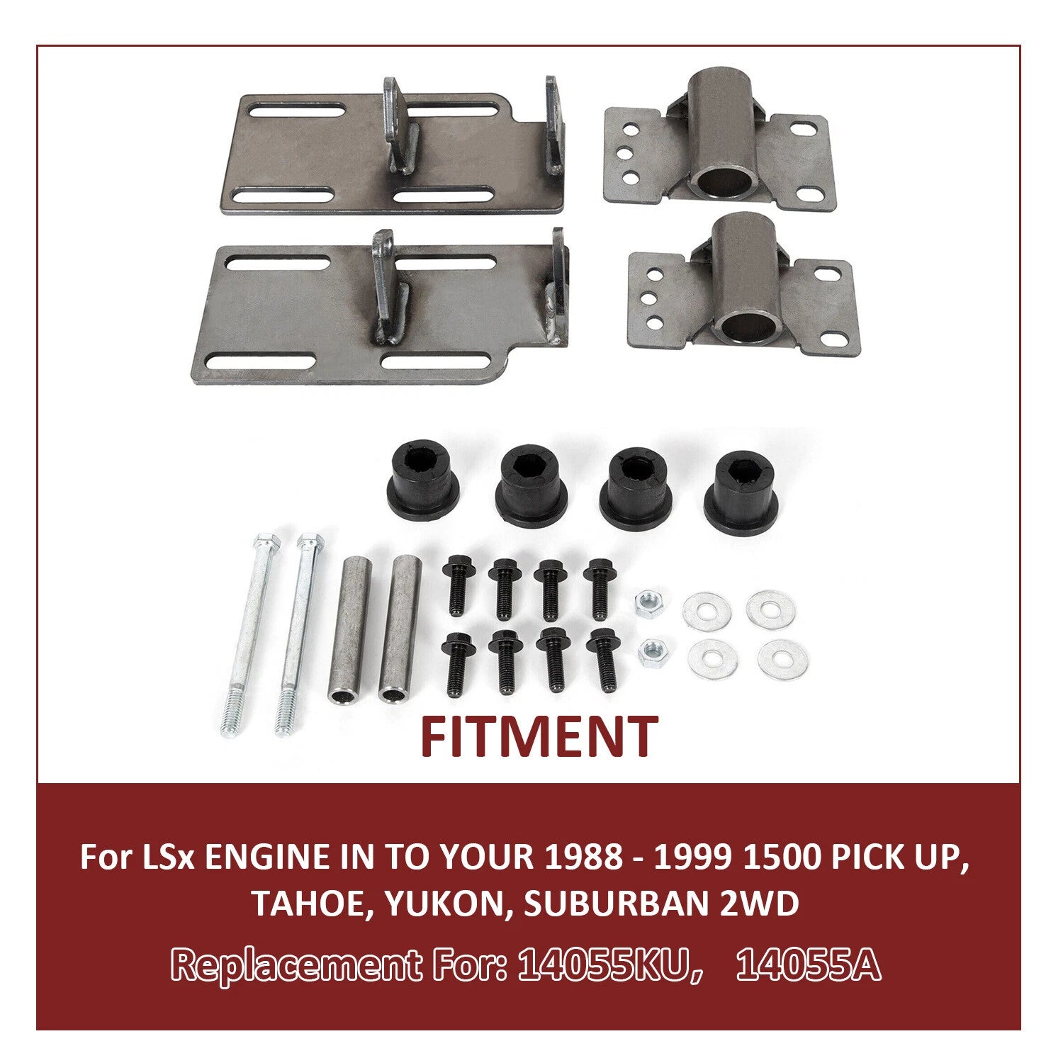 LS Engine Mount Adapter Kit for C1500 Truck 2WD (1988–1999)