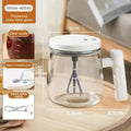 Glass Cup Mixer for Coffee Tea (Rechargeable 7000 RPM)