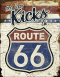 Route 66 Tin Sign #2411 for Home Decor (12.5" x 16")