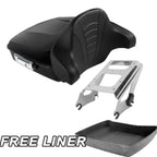 Matte Chopped Trunk Backrest Rack for Harley Electra Glide (2009–2013)