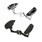Black/Chrome Passenger Floorboard for Harley Touring FLHX FLHT (1993–2025)