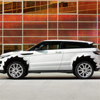 4 Pcs Black Flame Fender Stickers Decal for Car (No Year Specified)