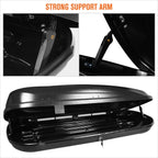 Cargo Roof Top Mounted Storage Box with Lock & Brackets for Universal Fit (78"L x 31"W x 15"H)