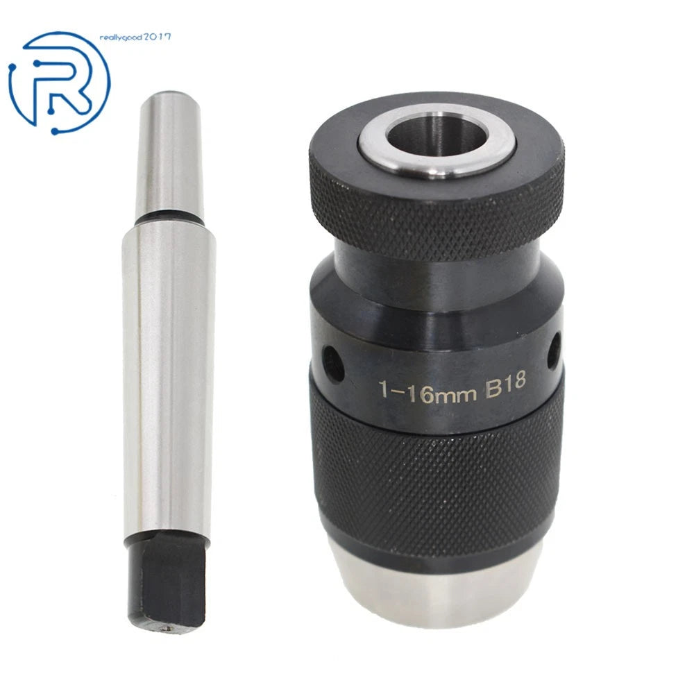 Keyless Lathe Drill Chuck & Taper Arbor MT3-B18 for