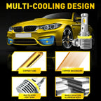 2X LED Headlight Bulbs for H11 H8 H9 (Universal Fit)
