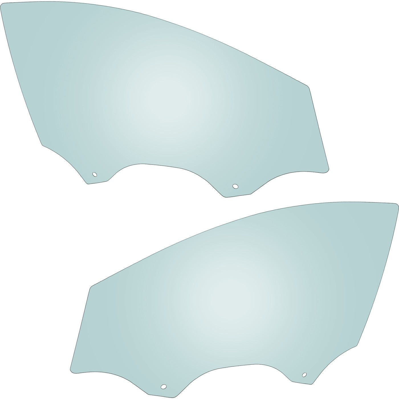 Set of 2 Door Glasses for Chevy (Front Driver & Passenger Side)