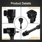 Ignition Coil Pack & Spark Plugs for Nissan Murano Altima Maxima (2004–2008)