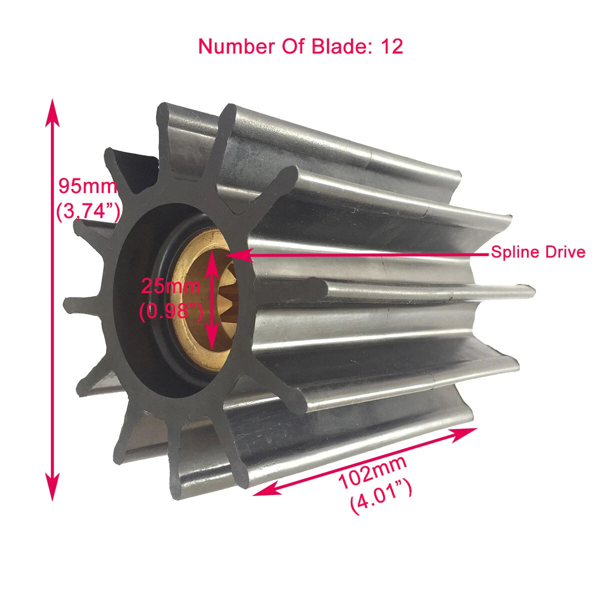 Water Pump Impeller for Caterpillar CAT 3176C 3196 C12 (1996–2005)