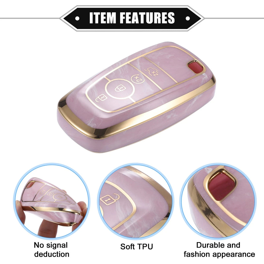 Set of 4 TPU Key Fob Cover Cases for Ford Explorer, Ecosport, Mustang 