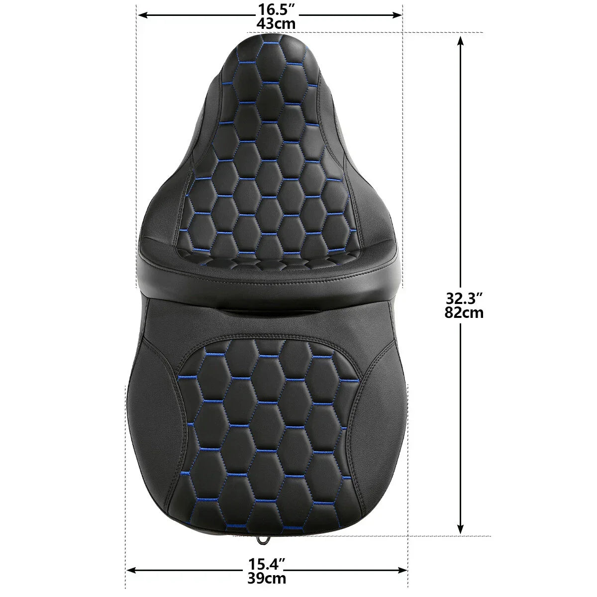 Black Rider Driver Passenger Seat for Harley Touring Street Glide (2009-2023)