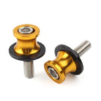 Swingarm Slider Stand Screws 10MM for Kawasaki ZX6R (1998–2011) Gold CNC