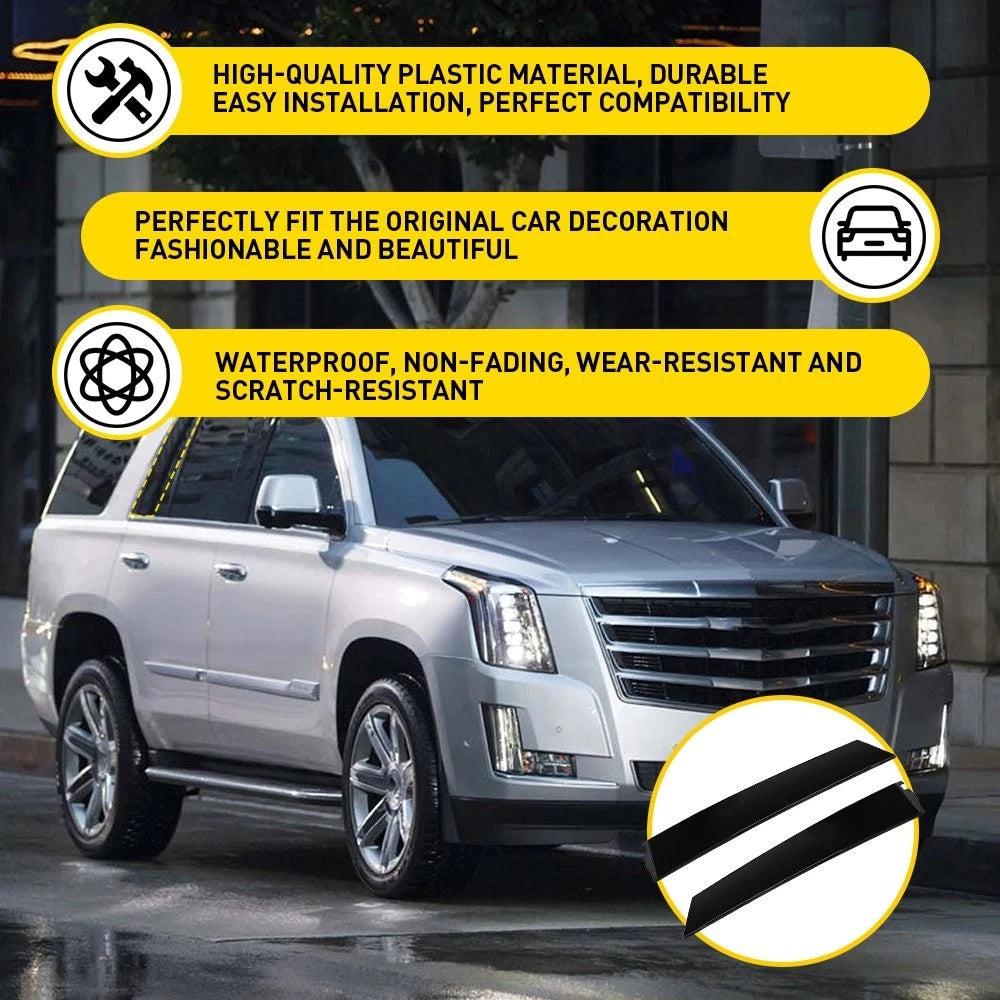 Front Rear Door Applique Gloss Black for Escalade Suburban Tahoe Yukon (2015–2020)