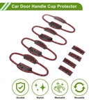 Car Door Handle Cup Protector for Toyota Highlander (2014–2023) - Carbon Fiber Black
