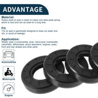 Set of 5 Oil Seal Rotary Shaft Seal NBR Rubber 25x48x10mm