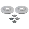 Front Rotors & Akebono Ceramic Brake Pads Kit for Audi TT Quattro