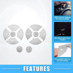 12X Steering Wheel Button Covers for Mercedes-Benz (ABS Silver Tone)